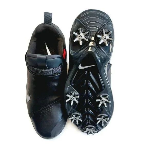 Nike Golf Tour Premier Golf Shoes Mens Size 7 AO2241-002 Black Silver Fastfit - Picture 7 of 8